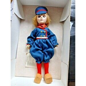 Vintage Effanbee Hans Brinker Doll 1172 in Box, in Year 1937 Book.
